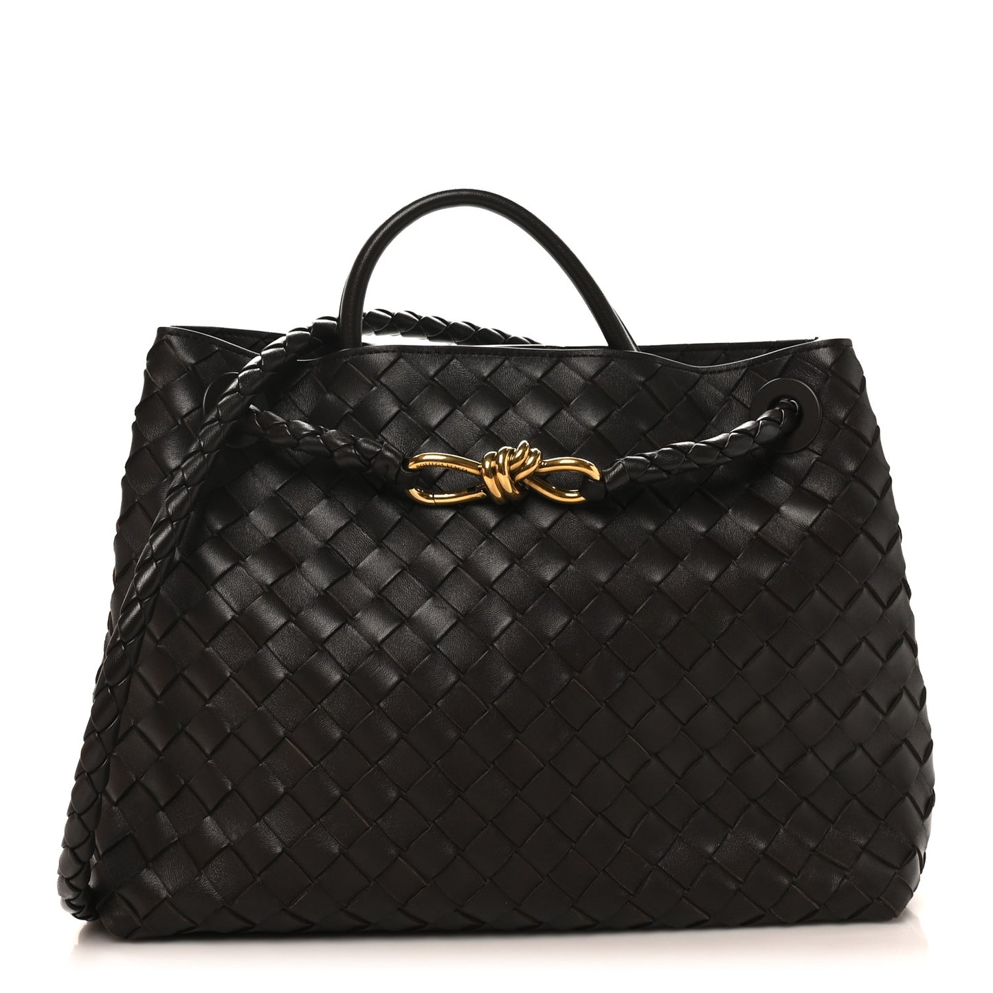 Nappa Intrecciato Medium Andiamo Shoulder Bag Fondant