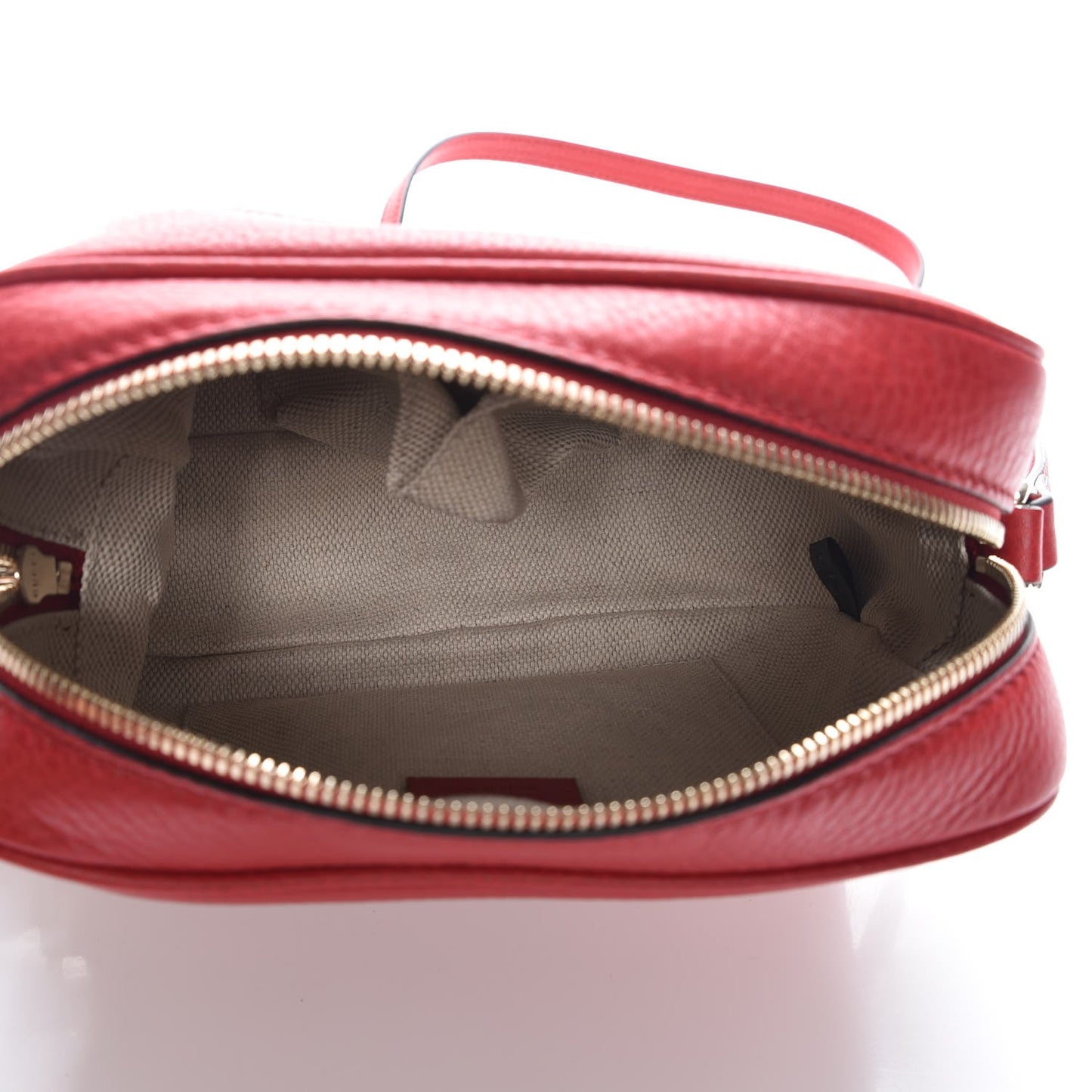 Pebbled Calfskin Small Soho Disco Bag Tabasco Red