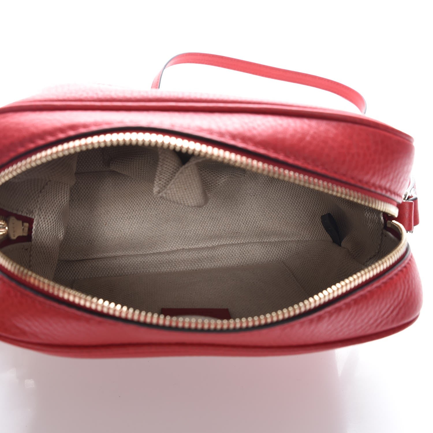 Gucci Pebbled Calfskin Small Soho Disco Bag Tabasco Red 5 of 8