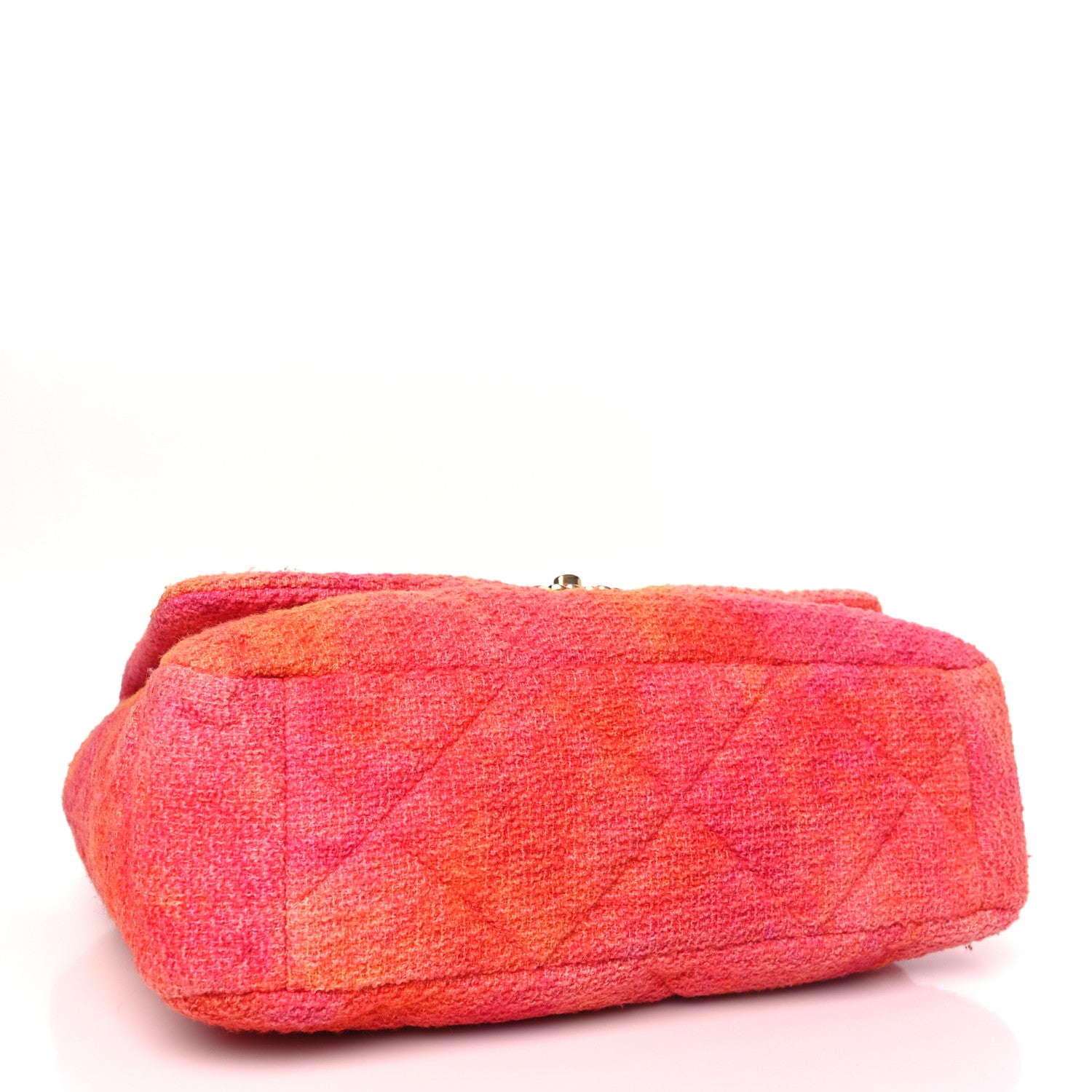 Chanel Tweed Quilted Maxi Chanel 19 Flap Coral Pink 3 of 8