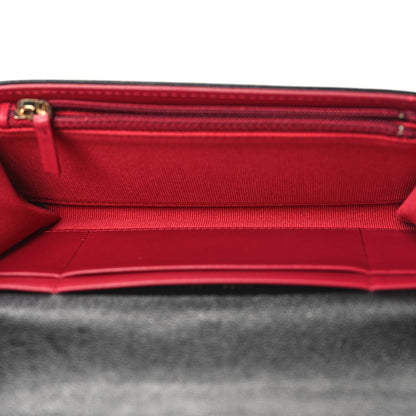 Chanel Lambskin Quilted Chanel 19 Flap Wallet Black 5 of 8