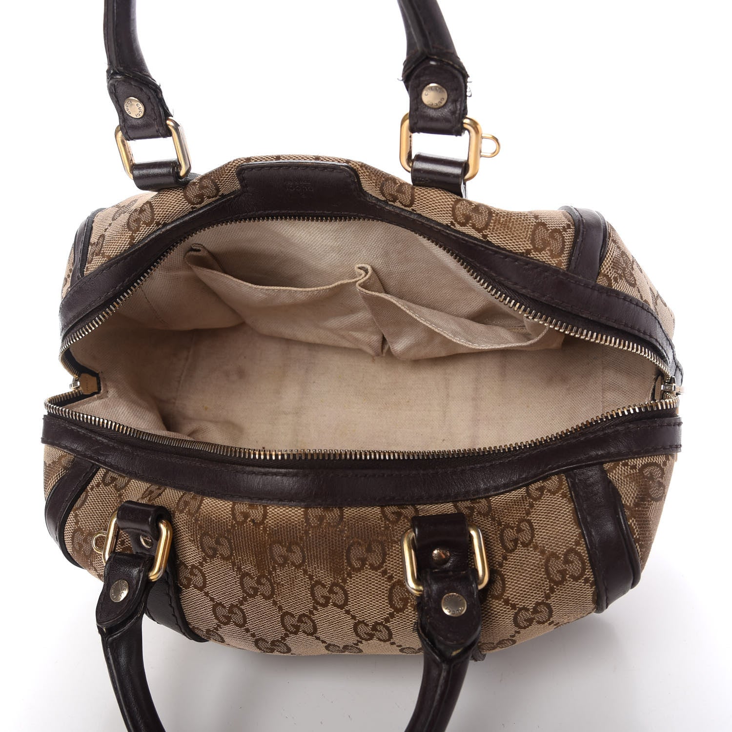 Gucci Monogram Small Boston Dark Brown 5 of 10