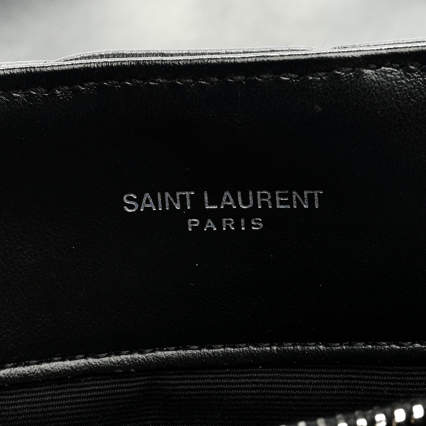 Calfskin Y Quilted Monogram Medium Loulou Chain Satchel Black