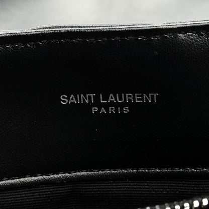 Saint Laurent Calfskin Y Quilted Monogram Medium Loulou Chain Satchel Black 6 of 8