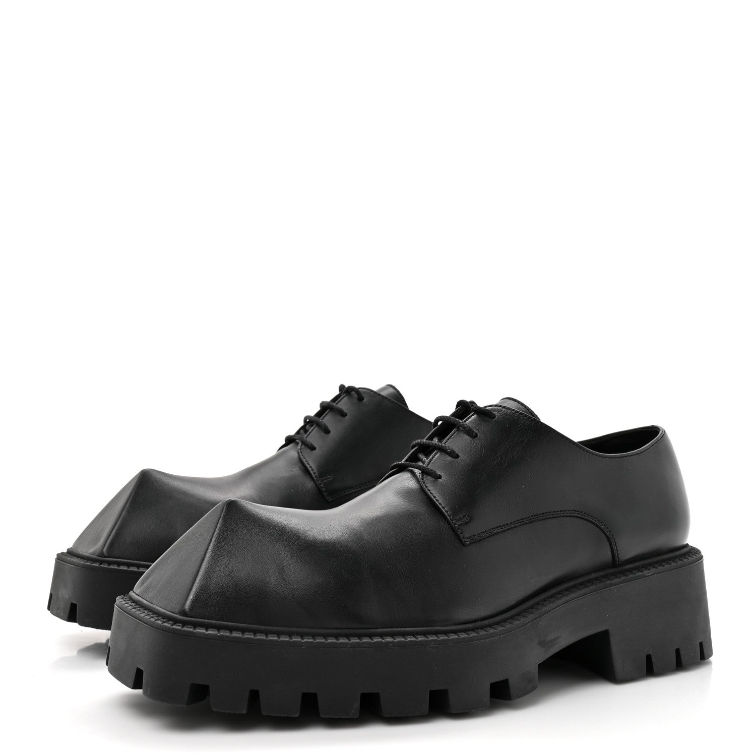 BALENCIAGA　TROOPER DERBY Shoes Balenciaga Calfskin Trooper Derby Loafers 39 Black 1827921