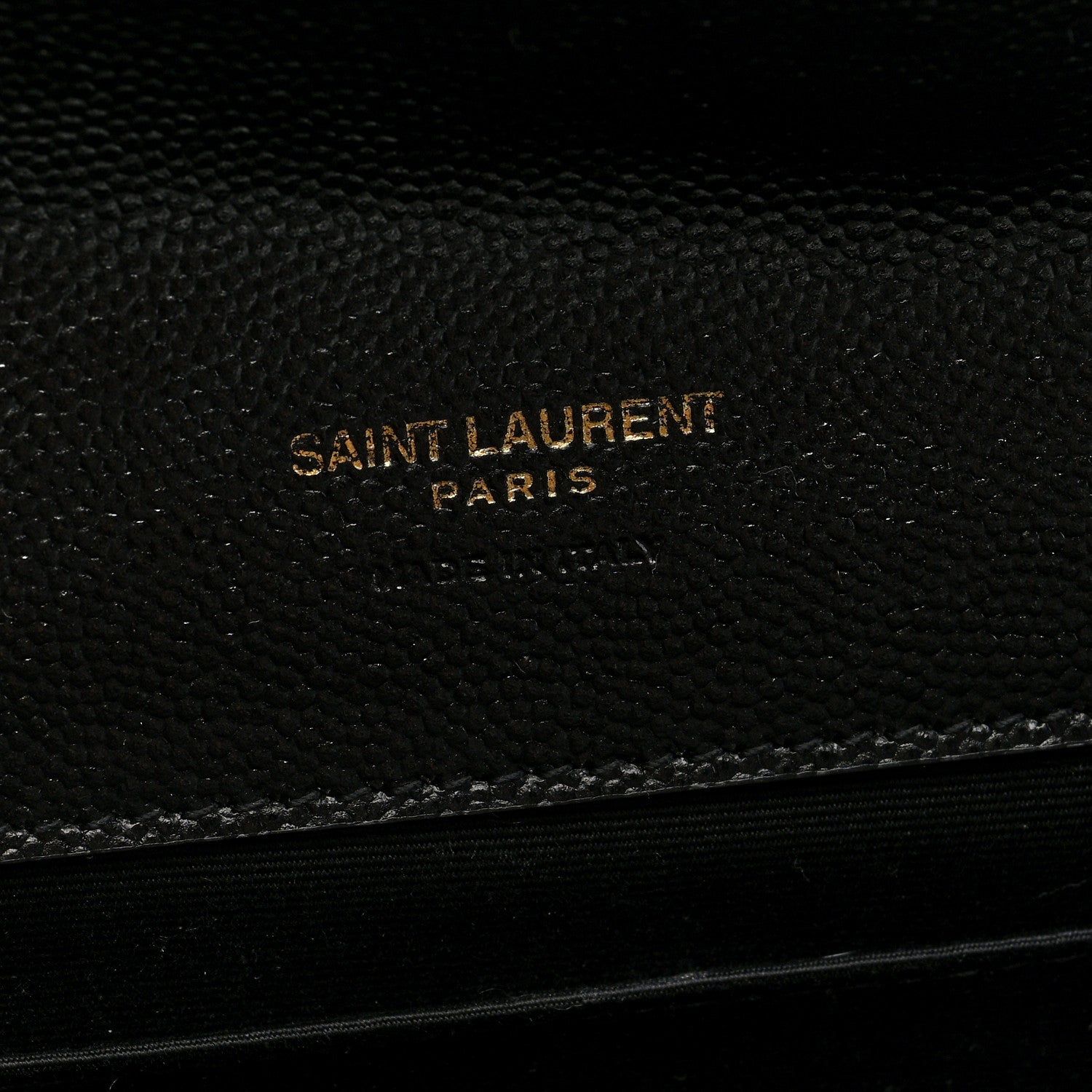 Saint Laurent Grain De Poudre Matelasse Chevron Monogram Envelope Clutch Black 6 of 6
