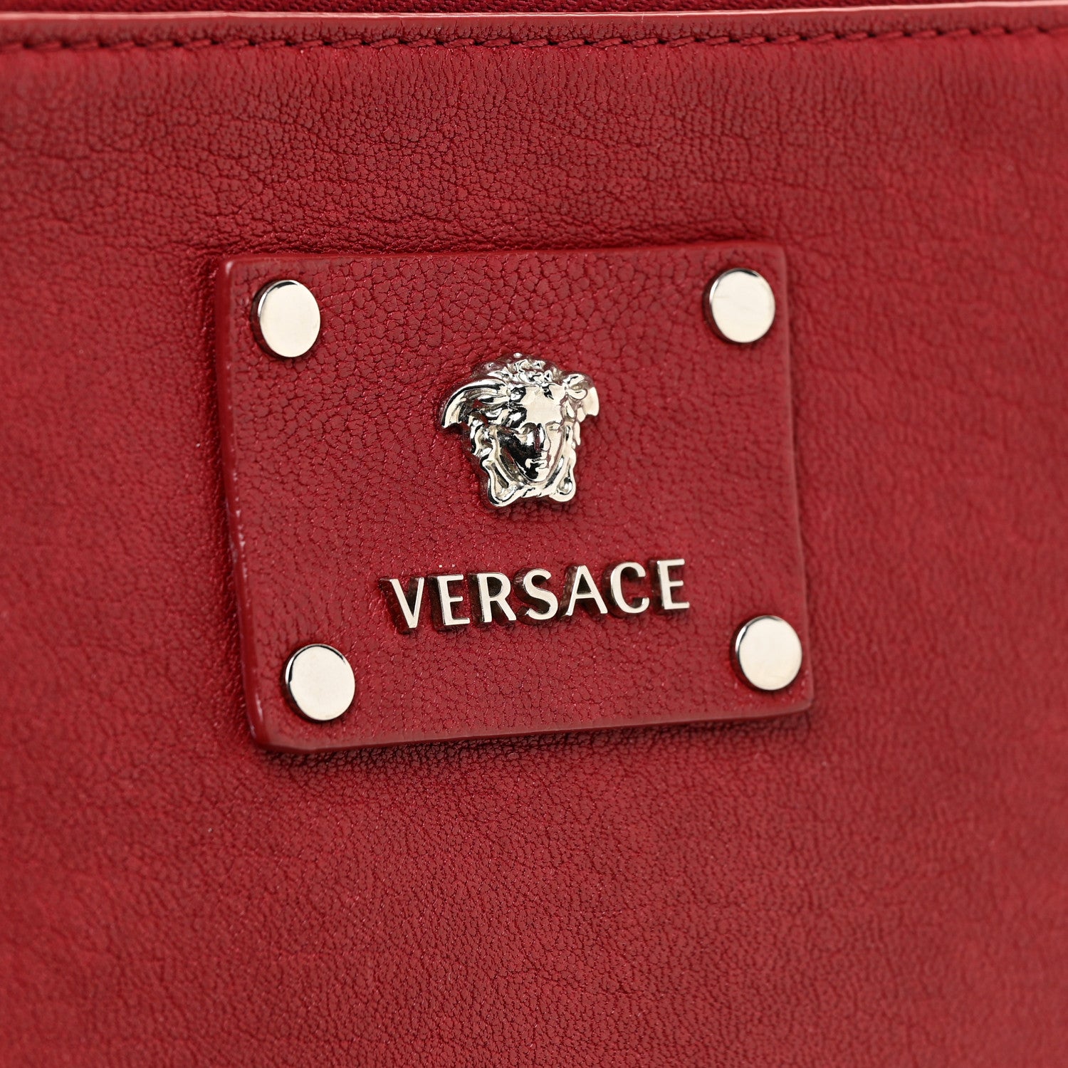 Versace Calfskin Studded Crossbody Red 15 of 17