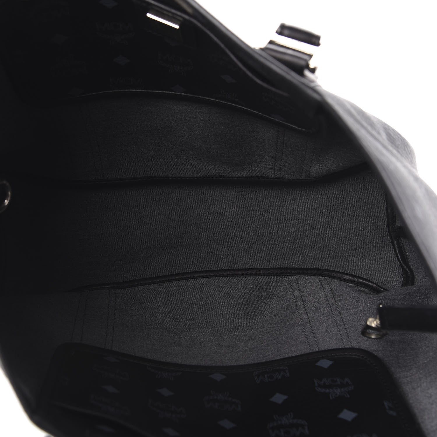 MCM Visetos Shopping Tote Black 5 of 9