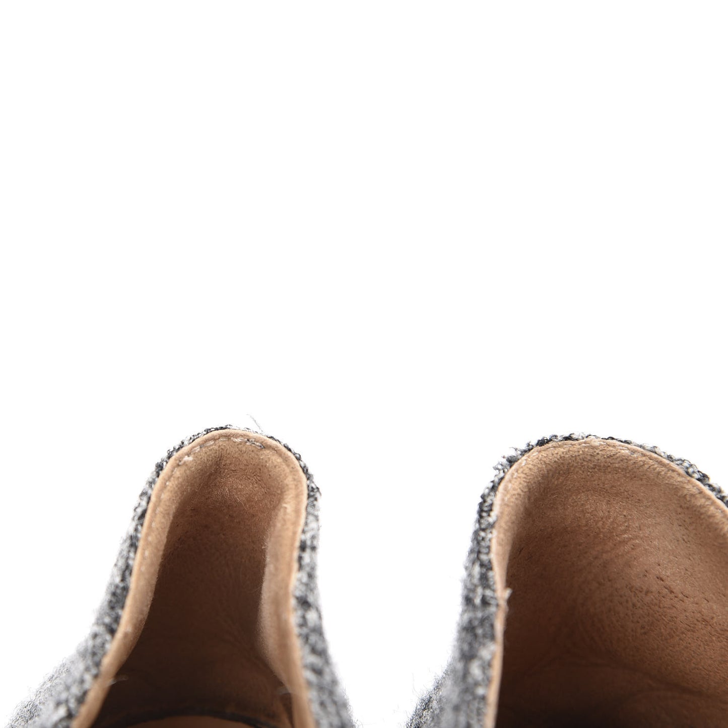 Tweed Velvet CC Espadrilles 36 Grey Black