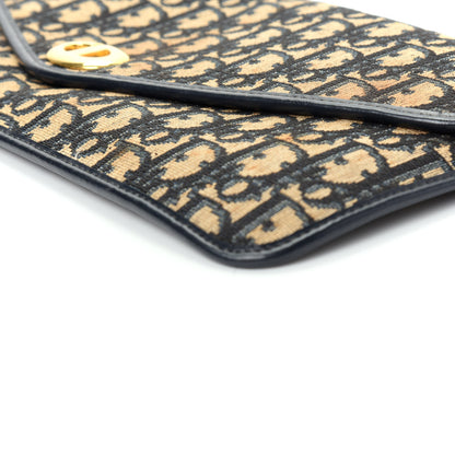 Christian Dior Monogram Envelope Flap Clutch Navy Blue 7 of 10