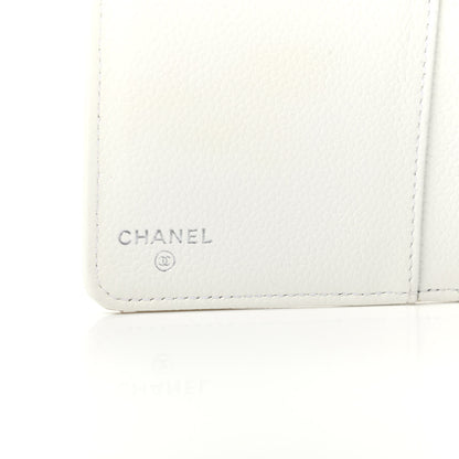 Chanel Caviar Quilted Yen Wallet White 6 of 7