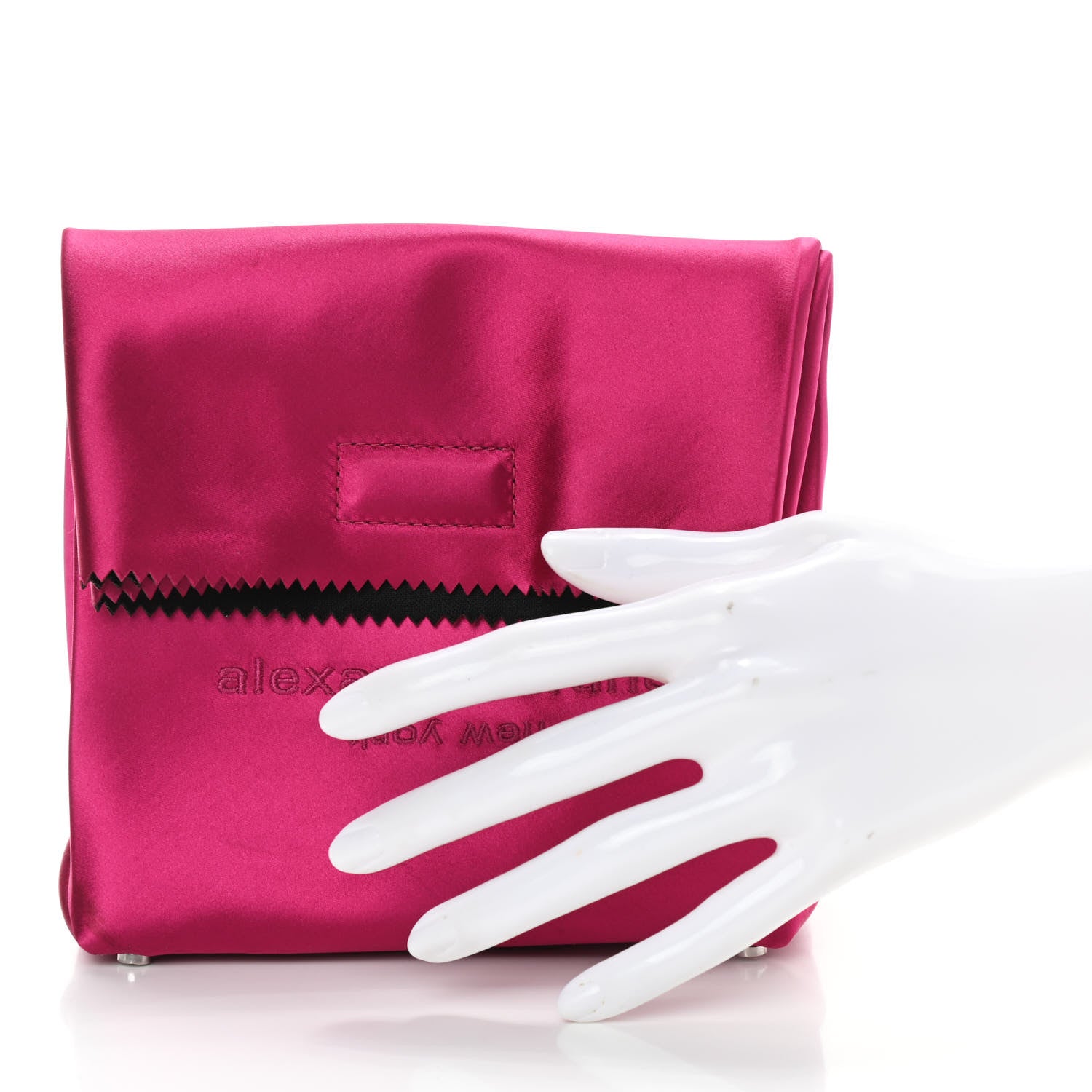 Alexander Wang Satin Lunch Bag Clutch Hot pink 2 of 8