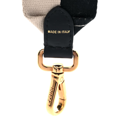 Fendi X FILA Canvas Calfskin Mania Strap You Beige Black 4 of 7
