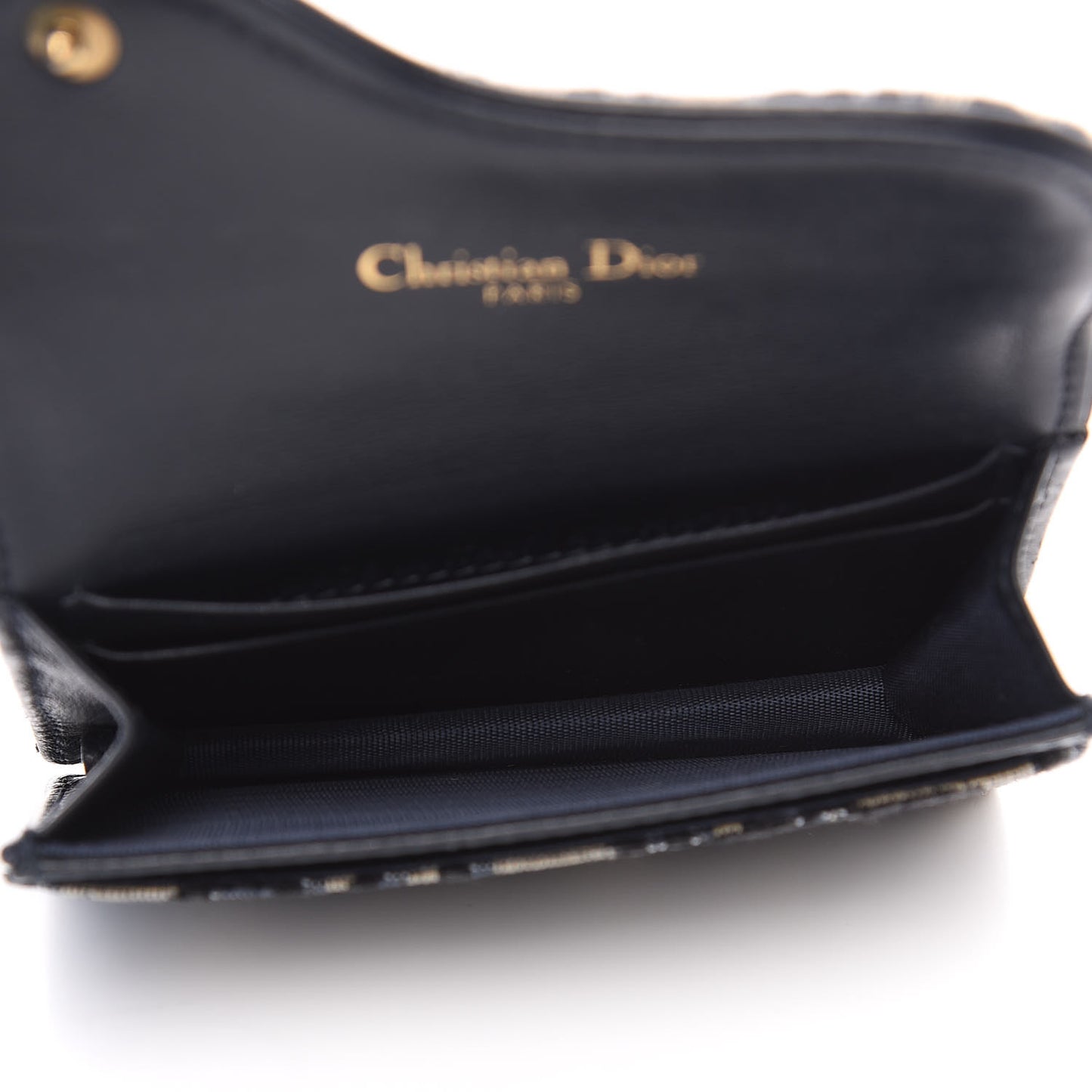 Oblique Saddle Card Holder Blue