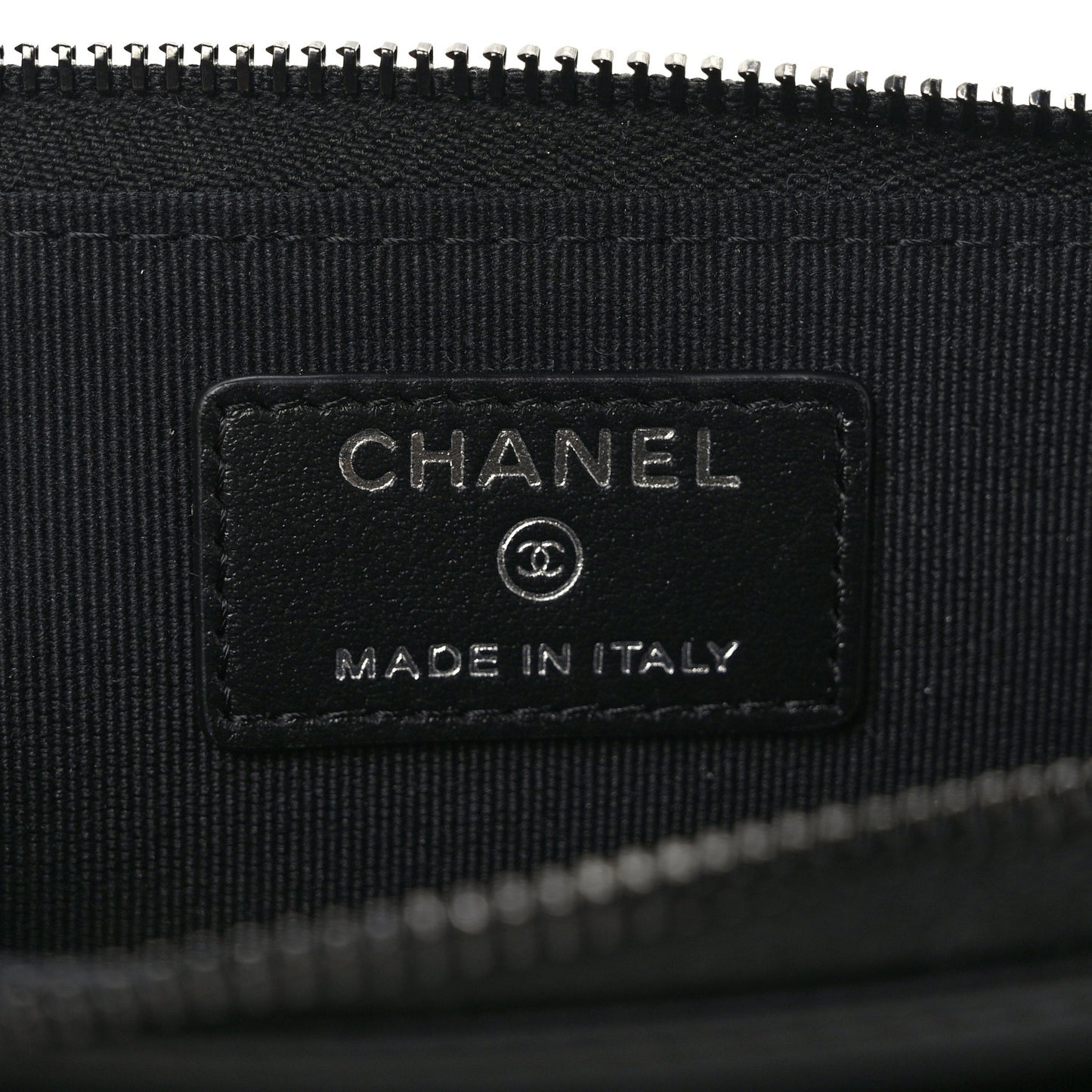 Lambskin Quilted Zip Card Holder So Black
