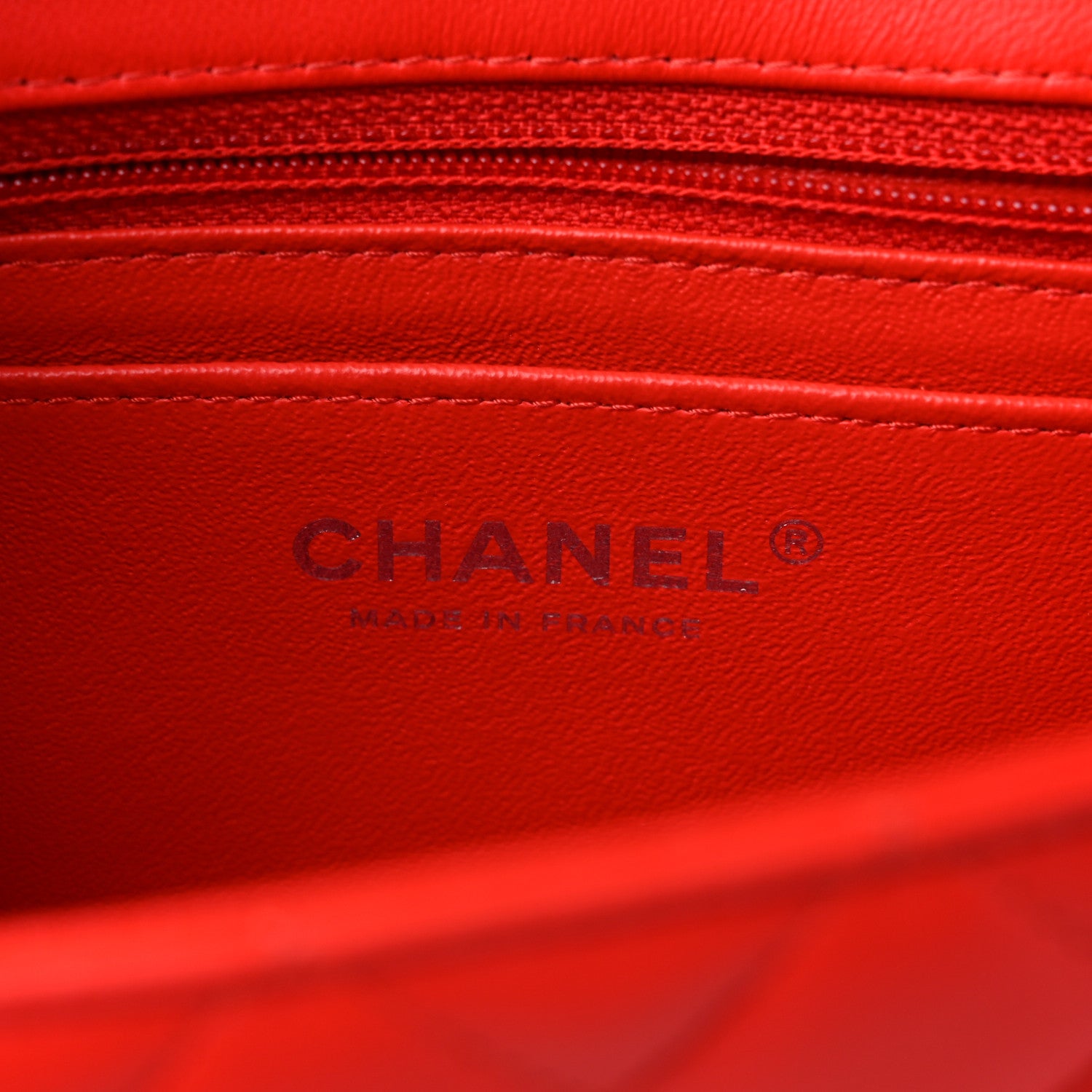 Chanel Lambskin Quilted Mini Rectangular Flap Red 6 of 10