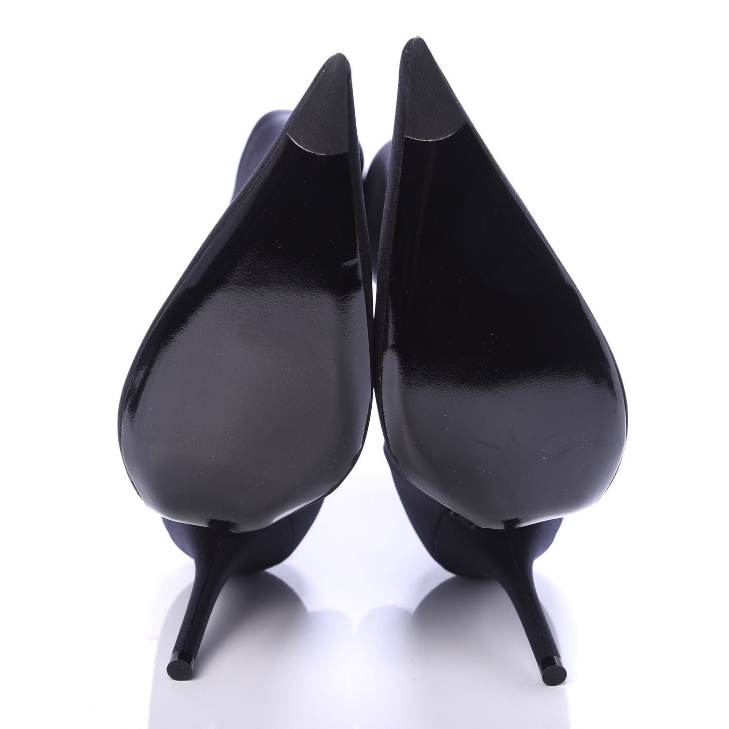 Jersey Crepe Extreme Pointed Toe Knife Booties 38.5 Black
