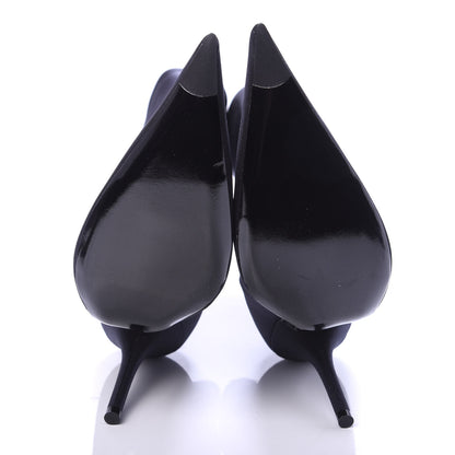 Balenciaga Jersey Crepe Extreme Pointed Toe Knife Booties 38.5 Black 5 of 7