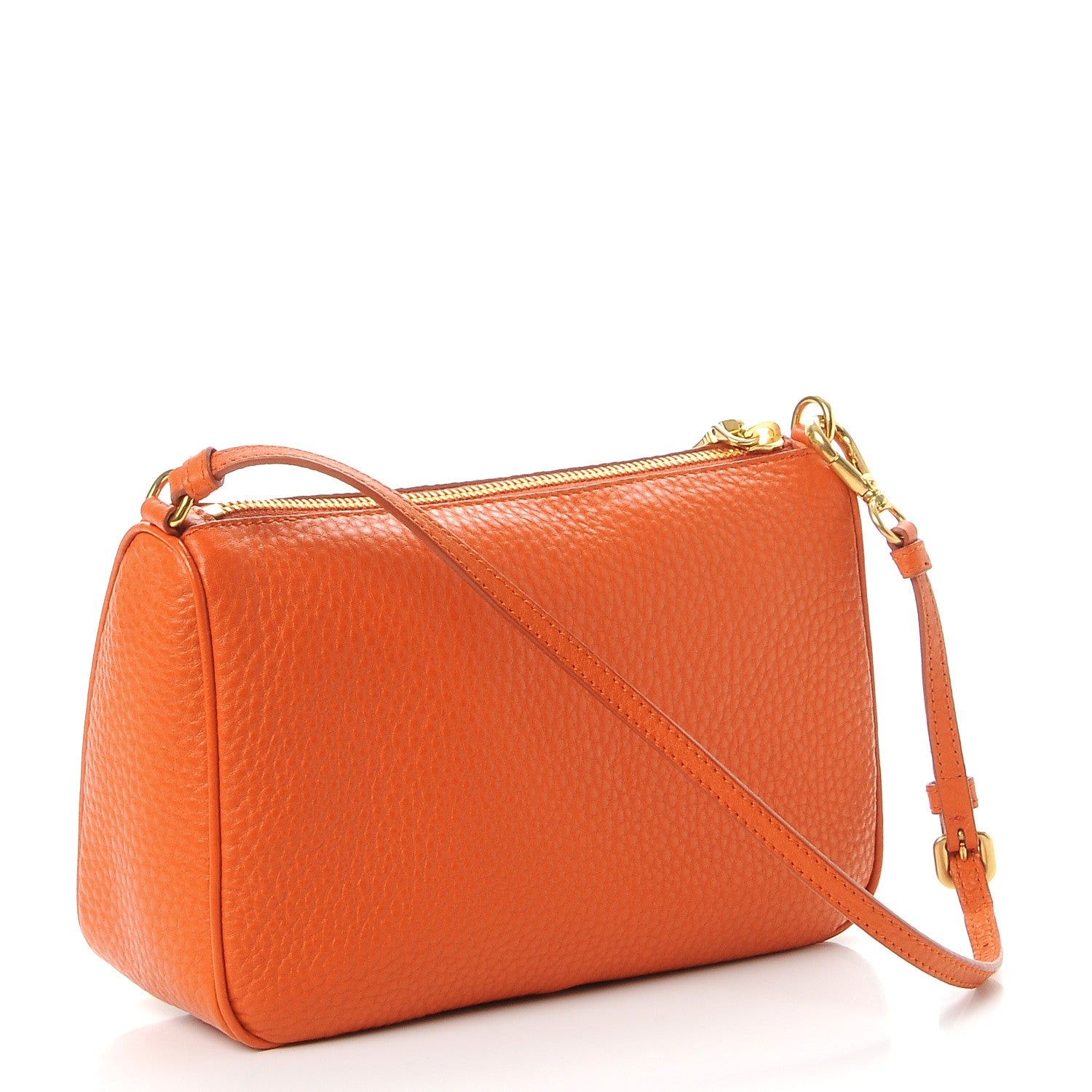 Prada Vitello Daino Pochette Bag Papaya 3 of 8