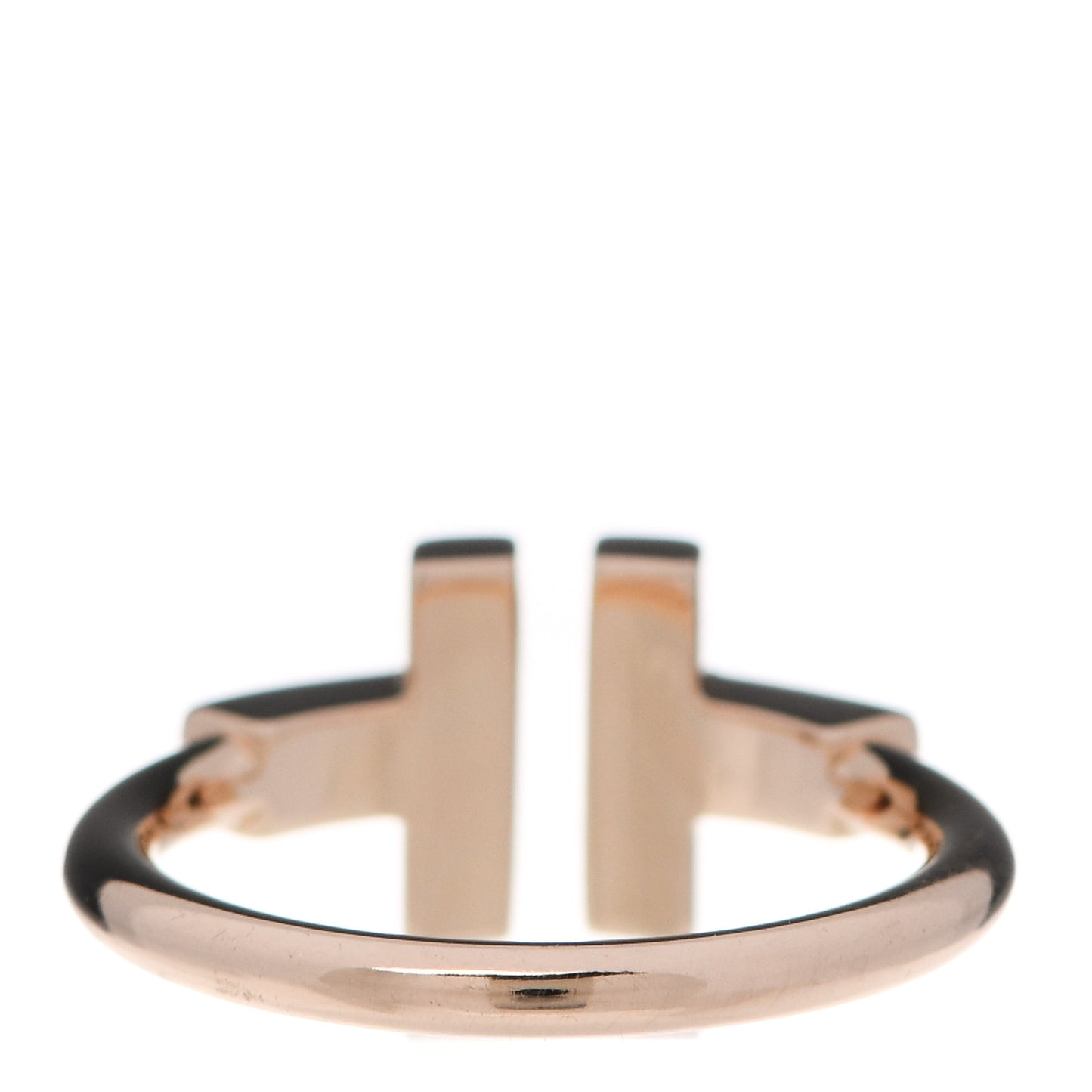 18K Rose Gold Diamond Mother of Pearl T Wire Ring 49 5