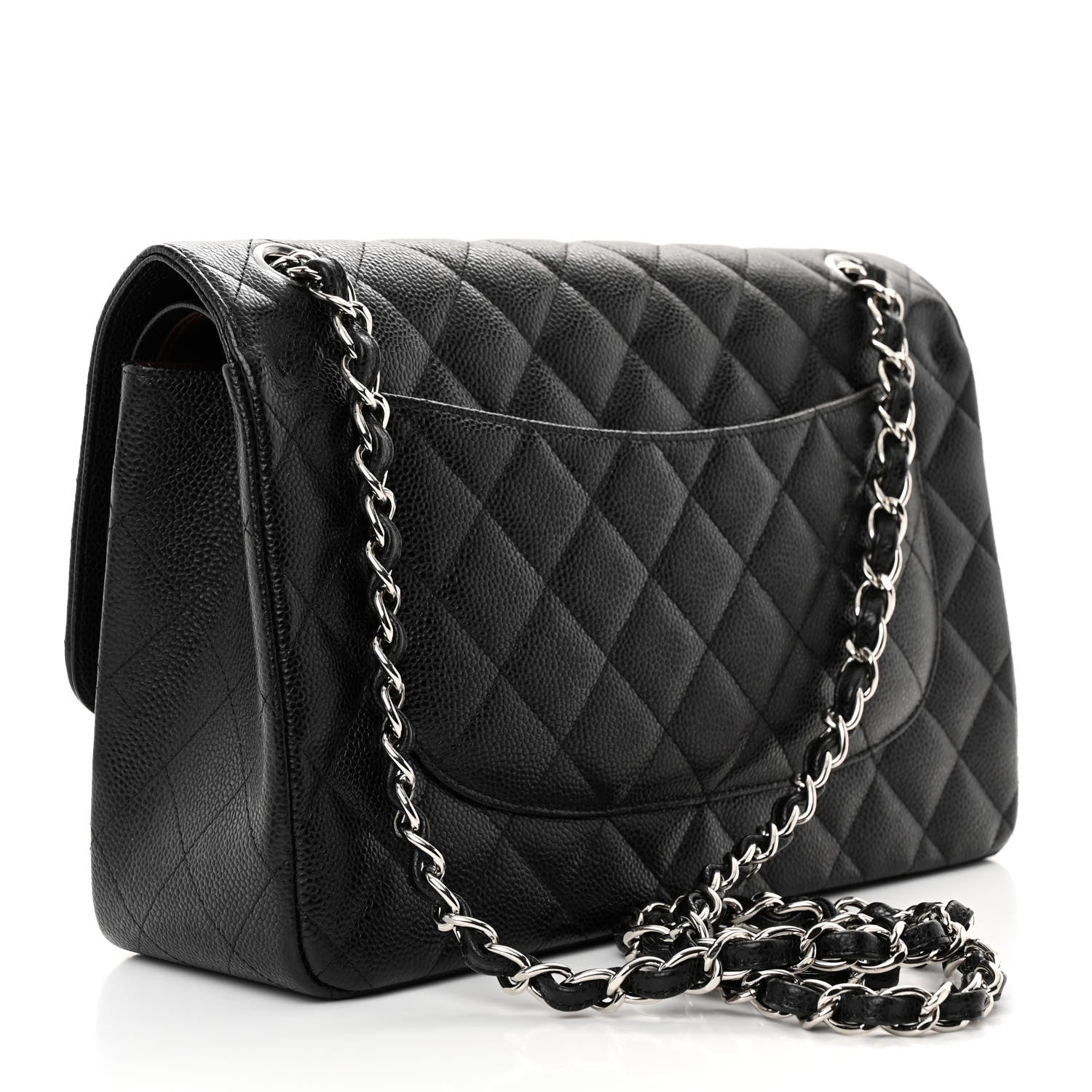 Chanel Caviar Quilted Jumbo Double Flap Black 3 of 12