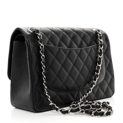 Chanel Caviar Quilted Jumbo Double Flap Black 3 of 12