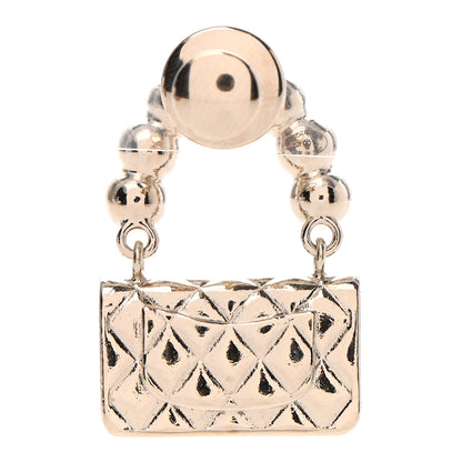 Chanel Pearl Quilted Flap Brooch Gold 3 of 5