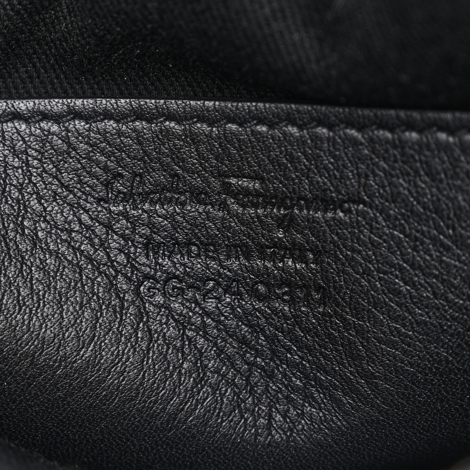 Salvatore Ferragamo Calfskin Gancini Embossed Travel Pouch Black 6 of 9