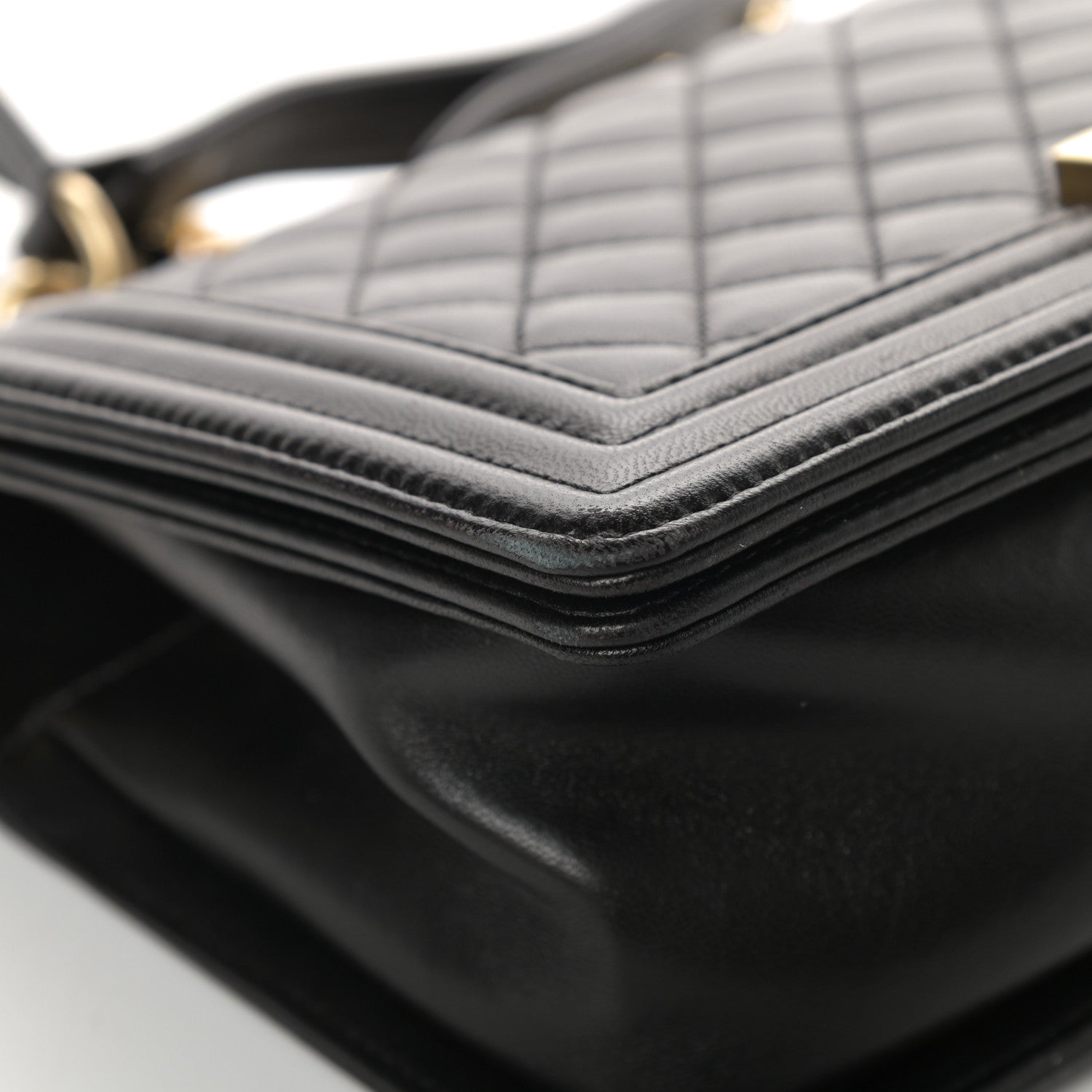 Chanel Lambskin Quilted Medium Boy Flap Black 9 of 17