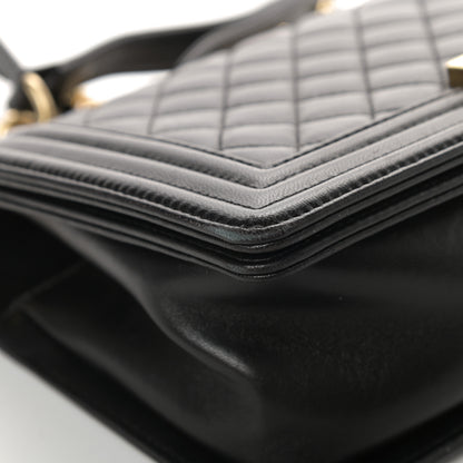 Chanel Lambskin Quilted Medium Boy Flap Black 9 of 17