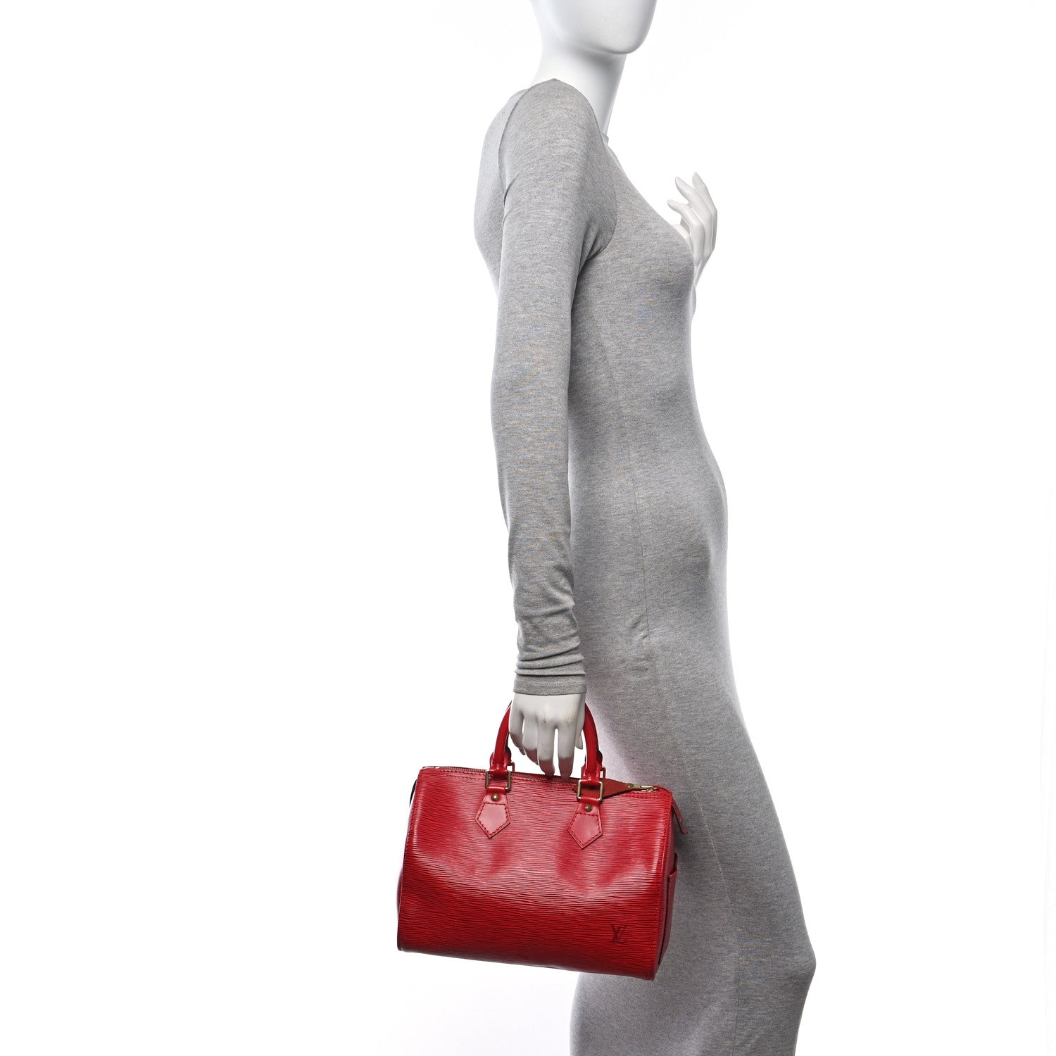 Louis Vuitton Epi Speedy 25 Castillan Red 2 of 12