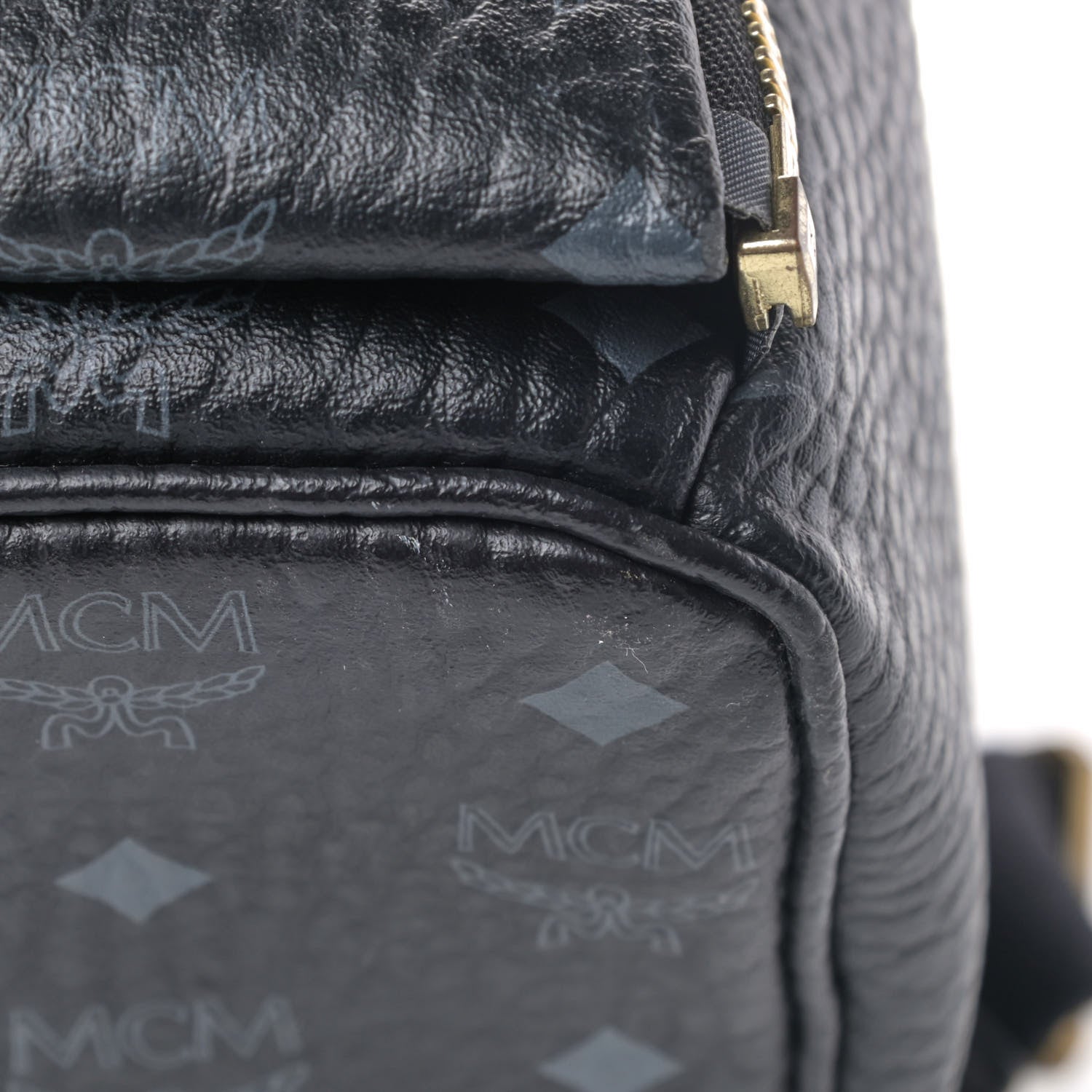 MCM Visetos Medium Sprinkle Stud Stark Backpack Black 6 of 6