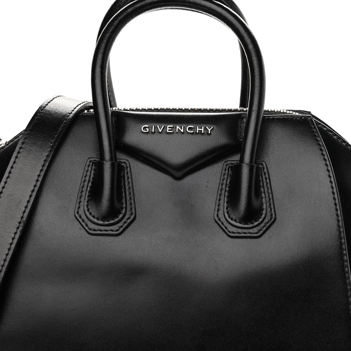 Shiny Lord Calfskin Mini Antigona Black