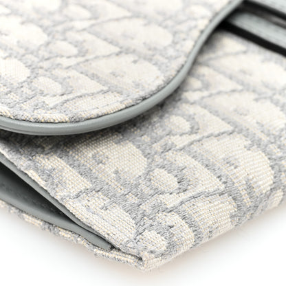 Christian Dior Oblique Saddle Chain Long Wallet Grey 9 of 11