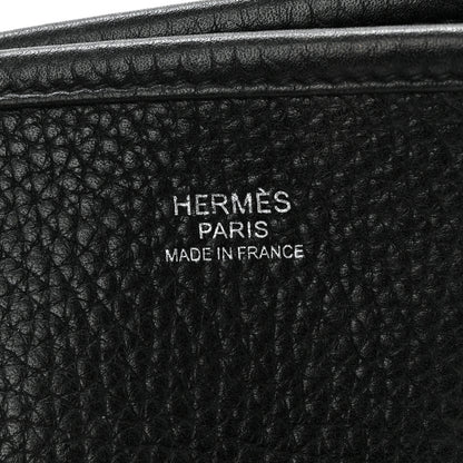 Hermes Taurillon Clemence EVELYNE III GM Black 6 of 11
