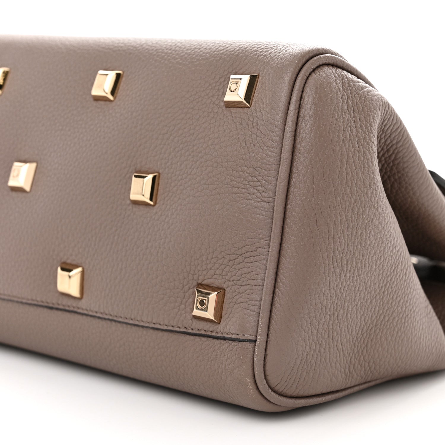 Salvatore Ferragamo Calfskin Studio Bag Caraway Seed 9 of 13