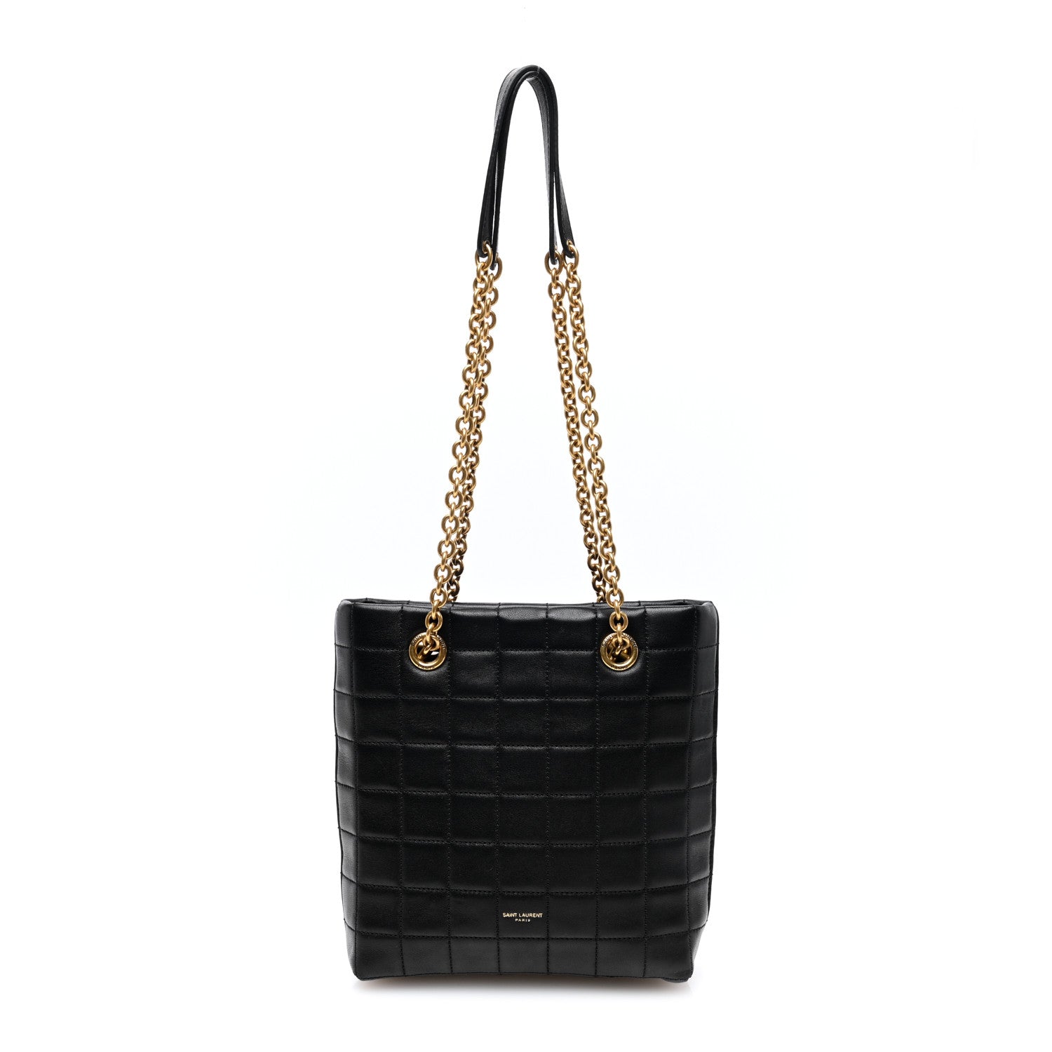 Saint Laurent Lambskin Carre Quilted Mini Shopping Bag Black 1 of 9