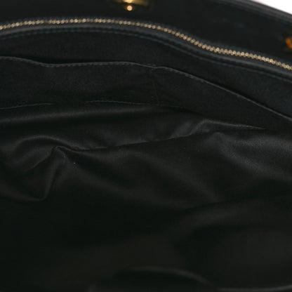 Salvatore Ferragamo Printed Calfskin Vara Bow Chain Tote Black 5 of 9