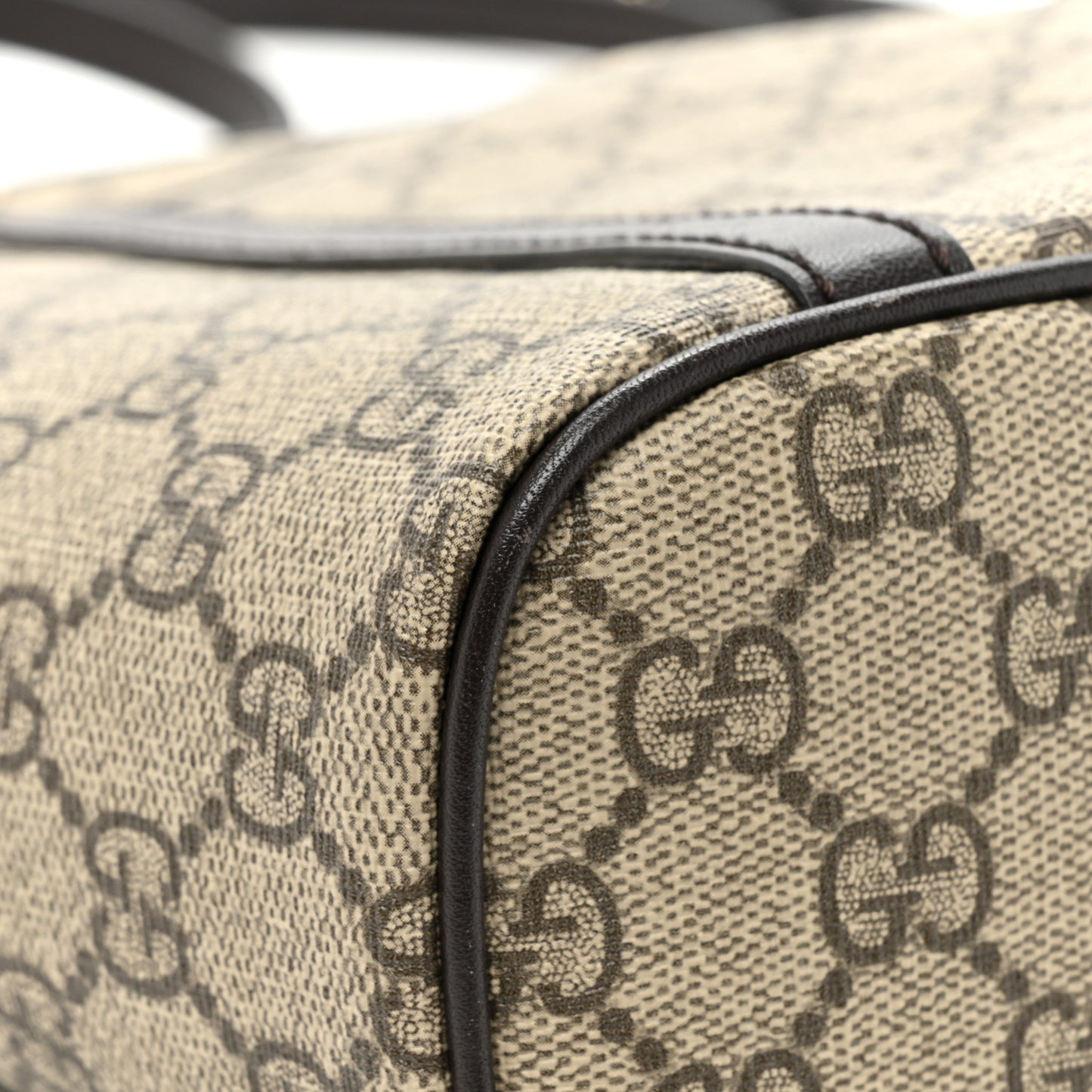 GG Supreme Monogram Medium Joy Tote Dark Brown