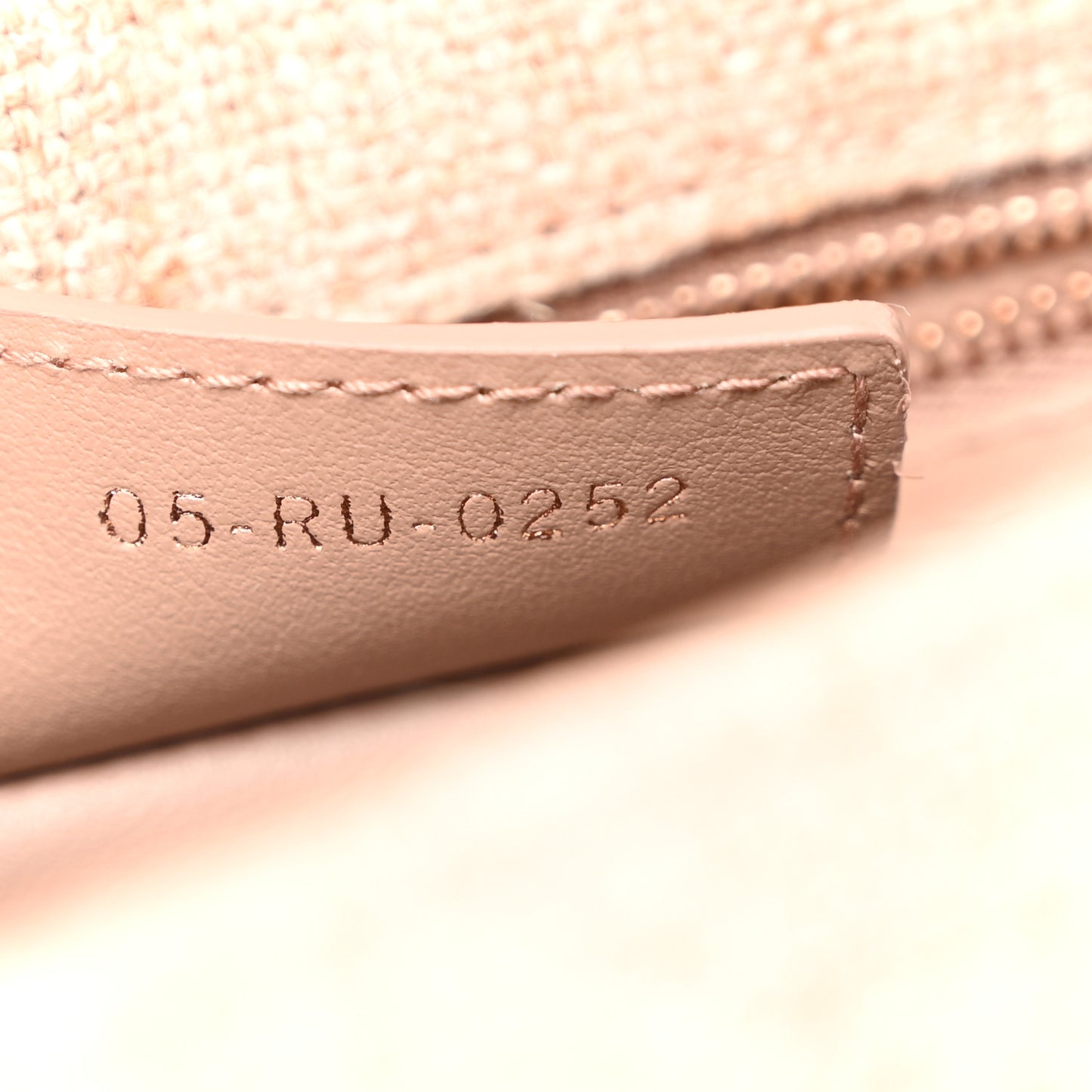 Linen Macrocannage Small Caro Bag Rose