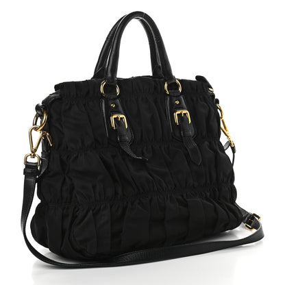Prada Tessuto Nylon Gaufre Tote Black 2 of 10