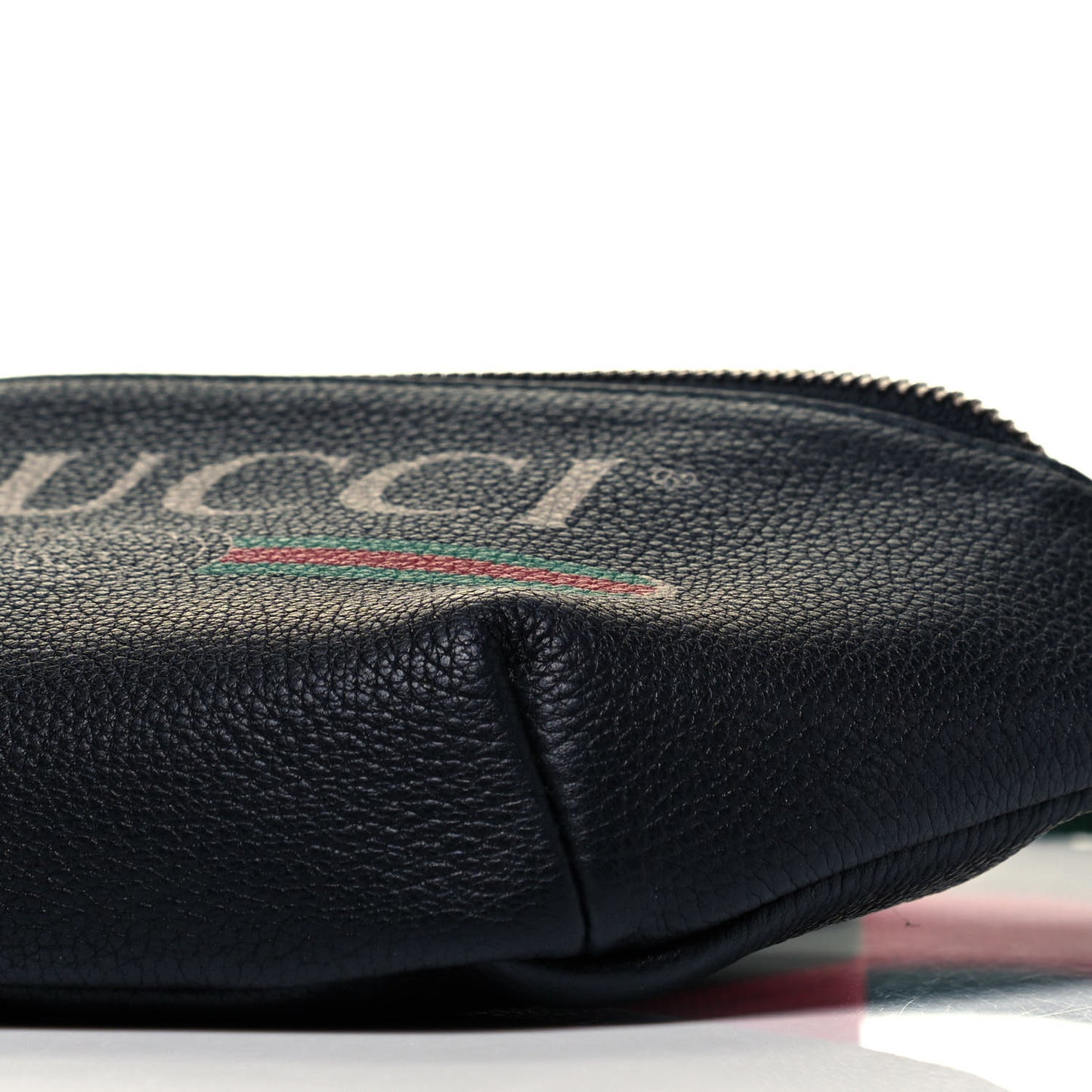 Grained Calfskin Small Logo Belt Bag Black