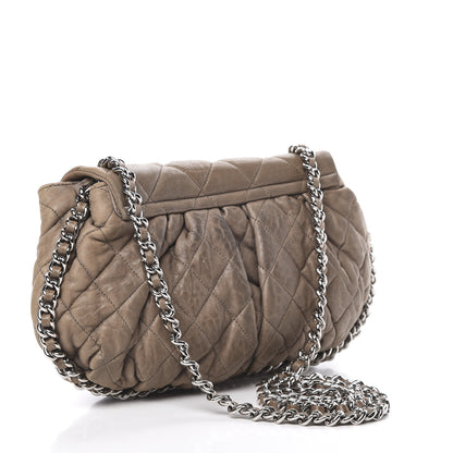 Chanel Washed Lambskin Quilted Medium Chain Around Messenger Taupe 3 of 15