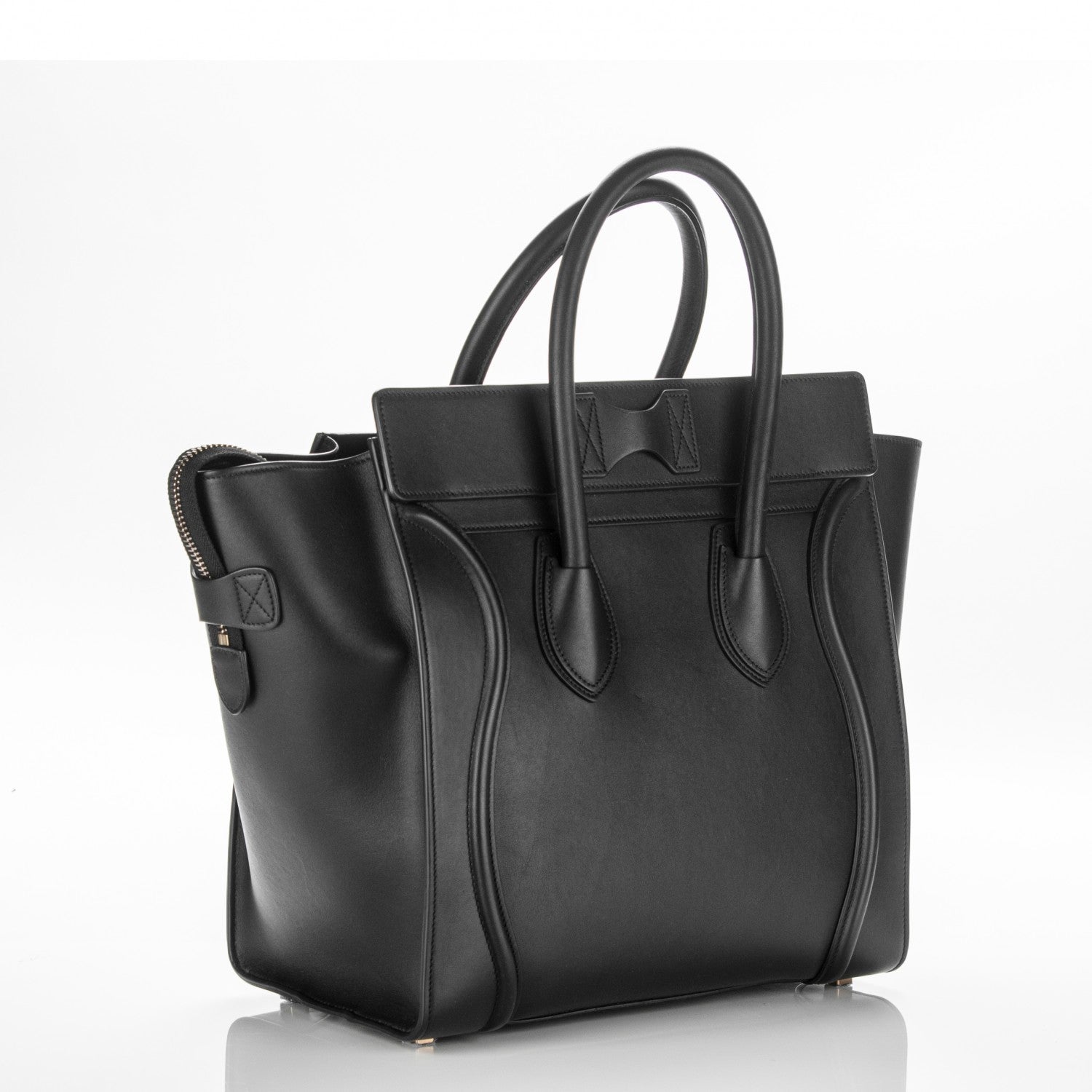 Celine Smooth Calfskin Mini Luggage Black 3 of 7