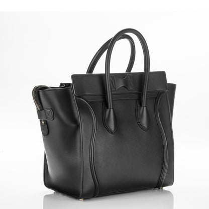 Celine Smooth Calfskin Mini Luggage Black 3 of 7