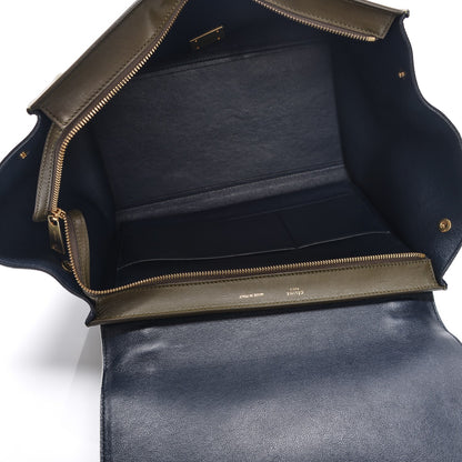 Celine Velluto Calfskin Suede Medium Tri-Color Trapeze 5 of 8