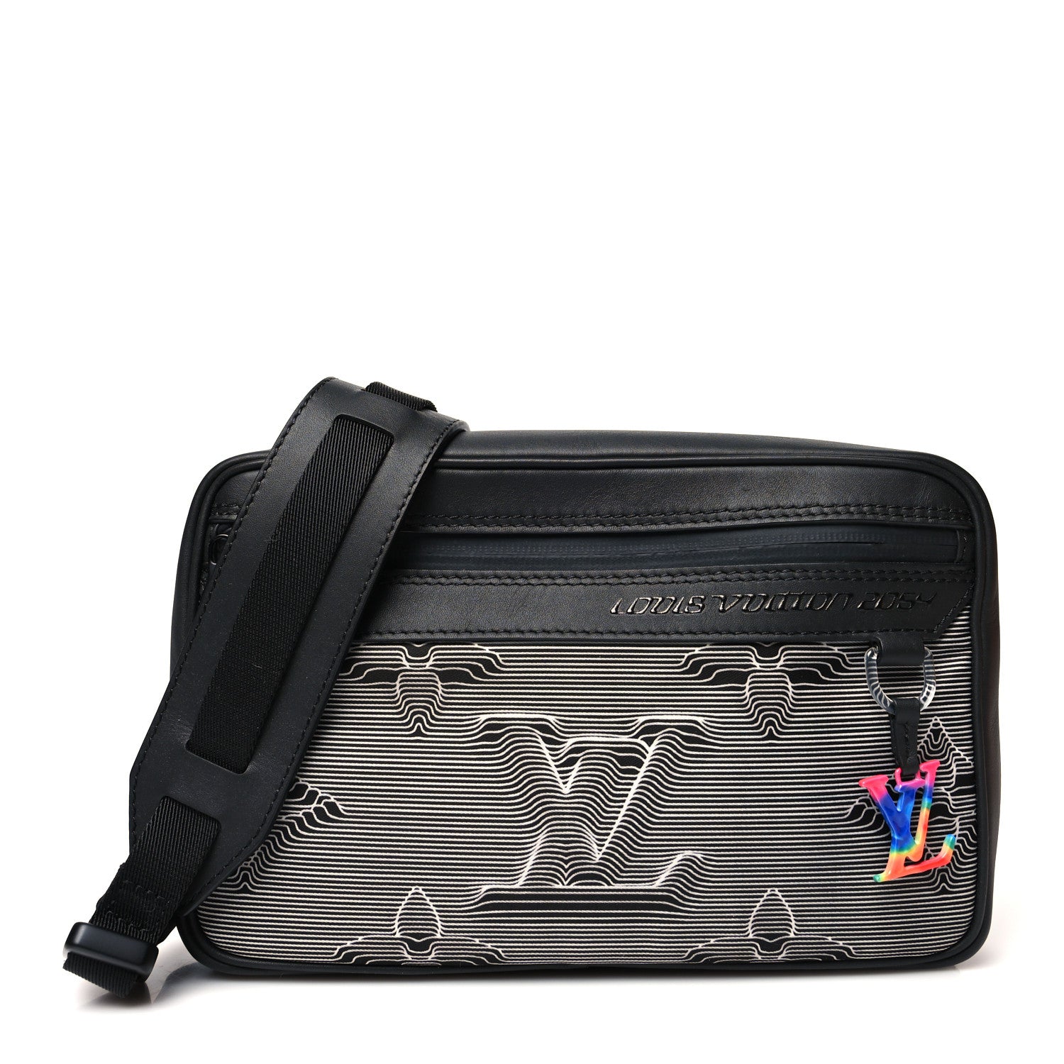 Louis Vuitton Calfskin Monogram 2054 Capsule Expandable Messenger Grey Black 1 of 8