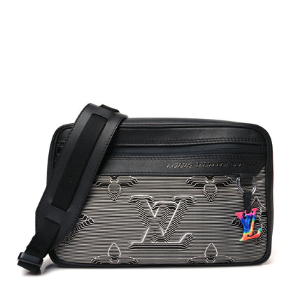 Louis Vuitton Calfskin Monogram 2054 Capsule Expandable Messenger Grey Black 1 of 8