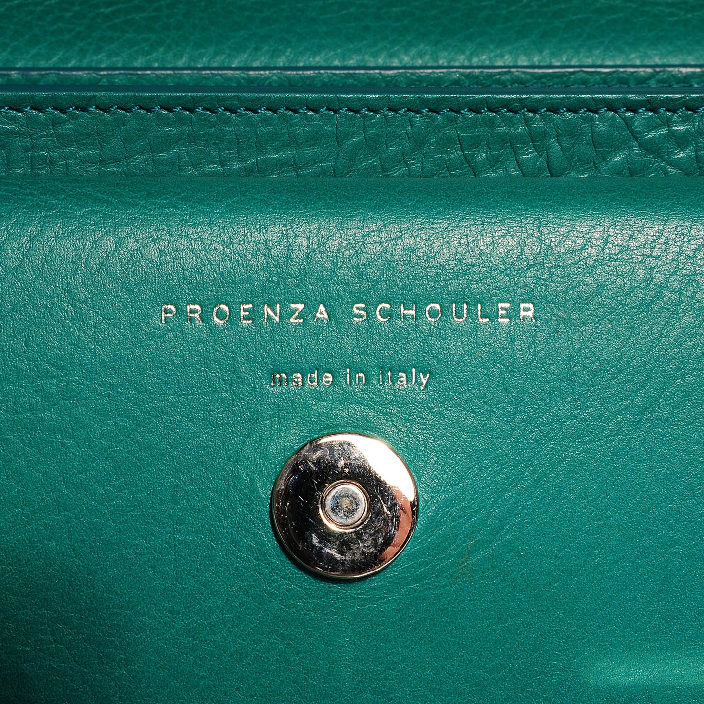 Calfskin PS11 Classic Shoulder Bag Emerald