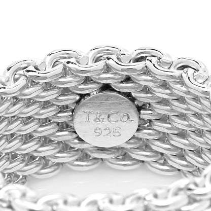 Tiffany Sterling Silver Mesh Somerset Ring 50 5.25 4 of 4